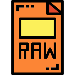 archivo raw icono