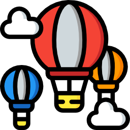 Hot air balloons icon