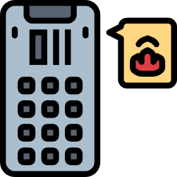 telefono fuoco icona