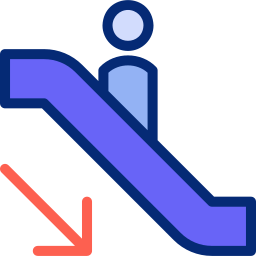 Эскалатор вниз иконка