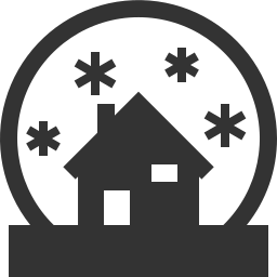 cúpula de nieve icono