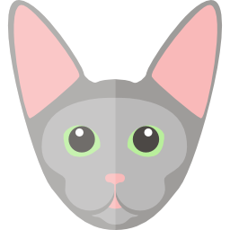 gato sphynx icono