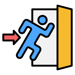 Emergency evacuation icon