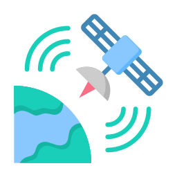 Remote sensing satellite icon