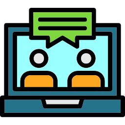 Online collaboration icon