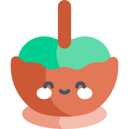 maçã caramelada Ícone