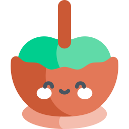 Caramel apple icon