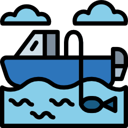 Fishing boat icon