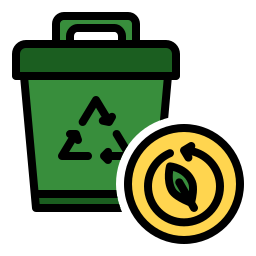 riciclare la spazzatura icona