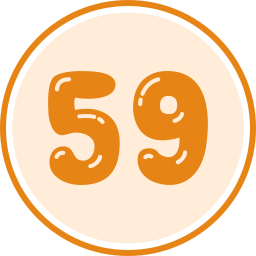 cincuenta y nueve icono
