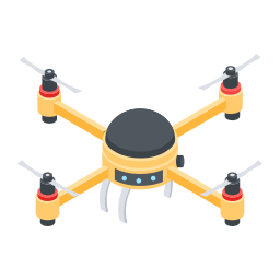 Delivery drone icon