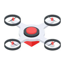 Delivery drone icon