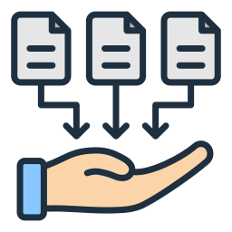 recopilación de datos icono