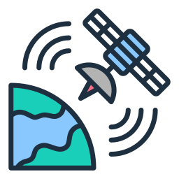 Remote sensing satellite icon