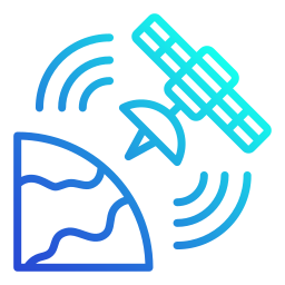 satélite de teledetección icono