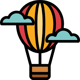 Hot air balloon icon