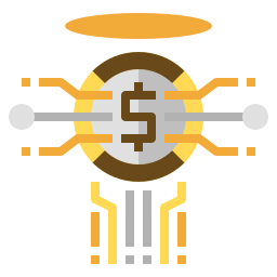 Floating currency icon