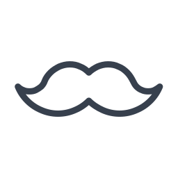 Black moustache icon