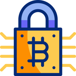 bloqueo de bitcoins icono