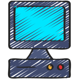 vecchio computer icona
