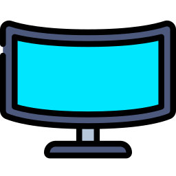 gebogener monitor icon