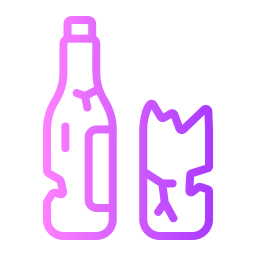 Broken bottle icon