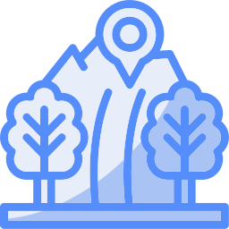 Hiking trail icon
