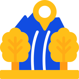 Hiking trail icon