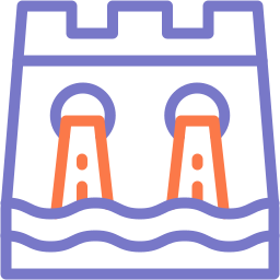 Dam water icon