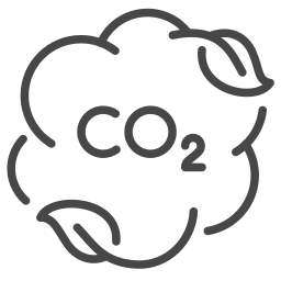 absorción de carbono icono