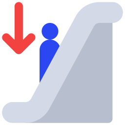 Escalator down icon
