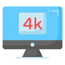 película 4k icono