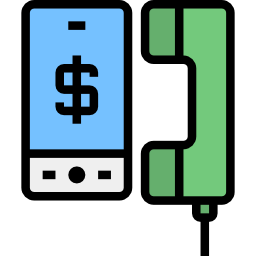 services bancaires par téléphone Icône