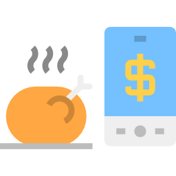 pago con smartphone icono