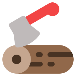 taglio del legno icona