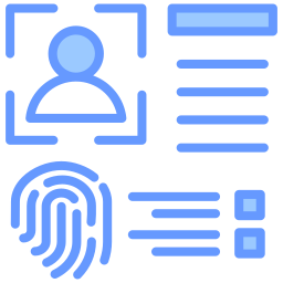 información biométrica icono