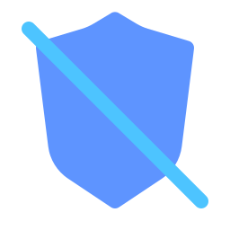 Shield slash icon
