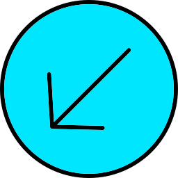 Down left arrow icon
