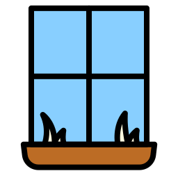 finestra della casa icona
