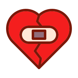 Broken heart icon