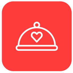 Romantic dinner icon