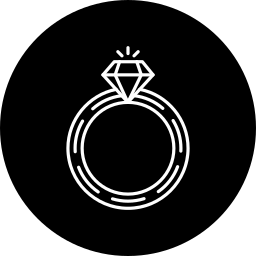 anillo de compromiso icono