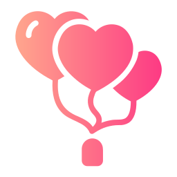 Valentine balloon icon