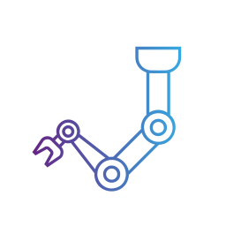 braccio robotico icona