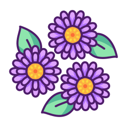 Aster flower icon