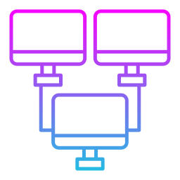 red de computadoras icono