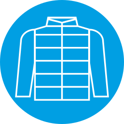 Puffer coat icon