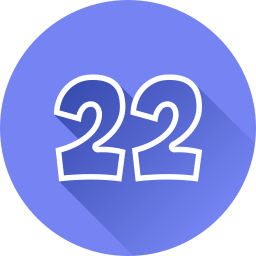 número 22 icono