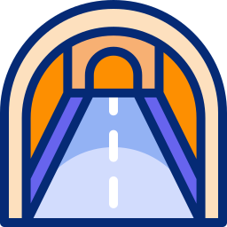 camino del túnel icono