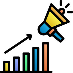 Marketing growth icon